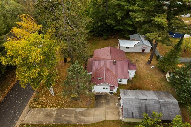 1758 W Nestel Rd, Prudenville, MI 48651 - aerial view of property and surrounding area