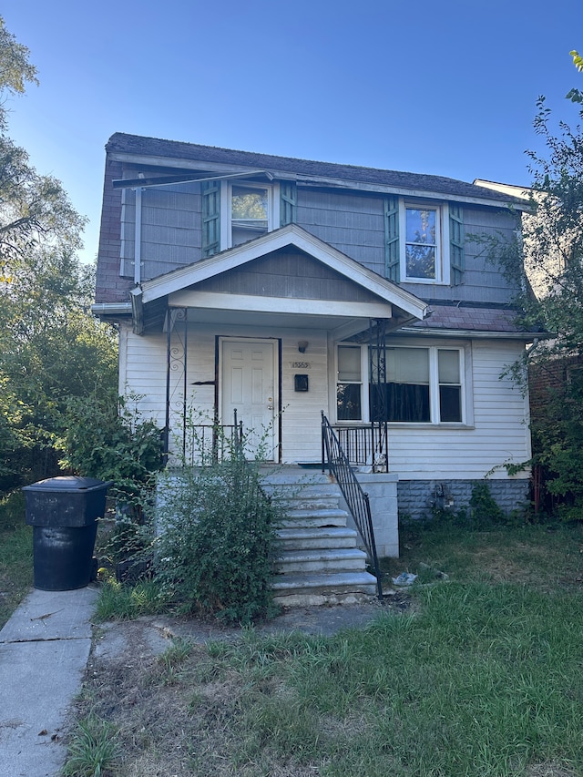 view of front of house featuring covered porch