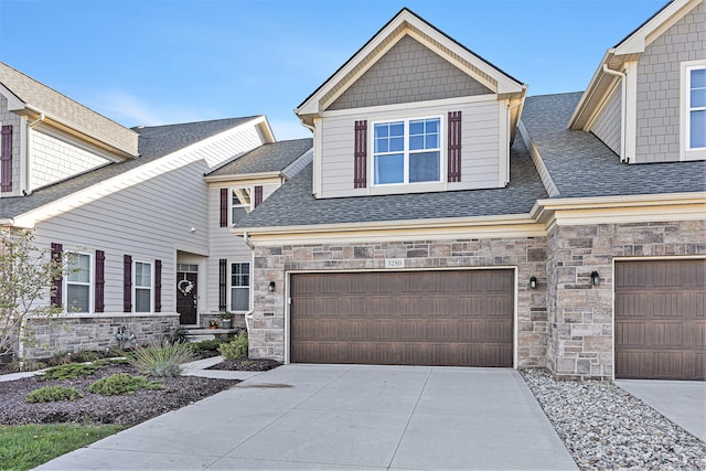 view of front facade with a garage