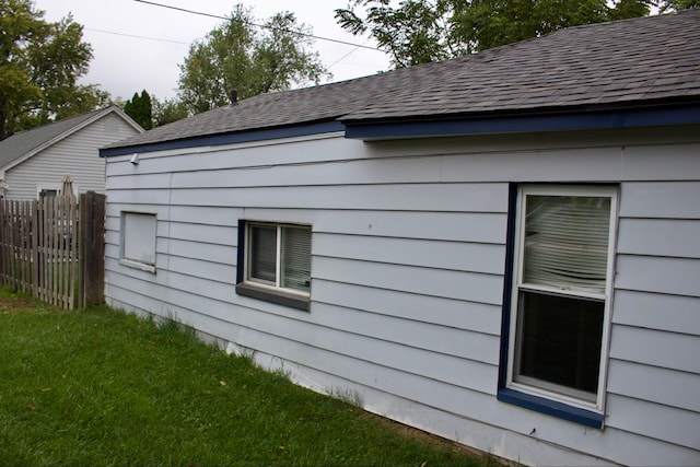 view of home's exterior featuring a yard