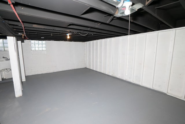 view of basement