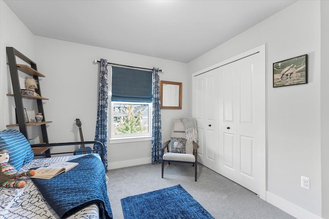 sitting room with light carpet