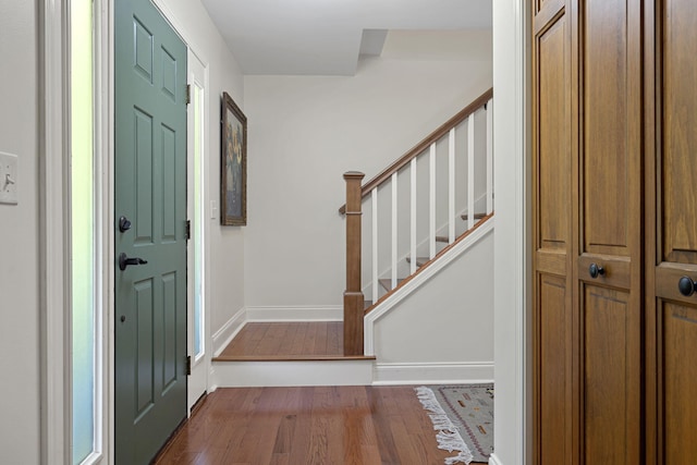 foyer featuring hardwood / wood-style flooring