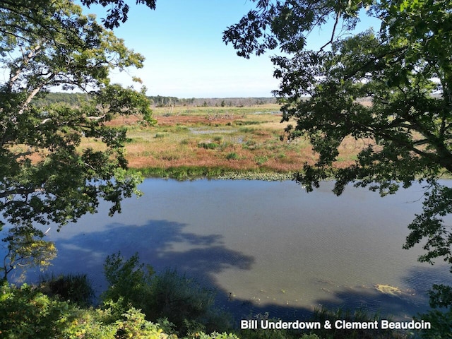 view of water feature with a rural view