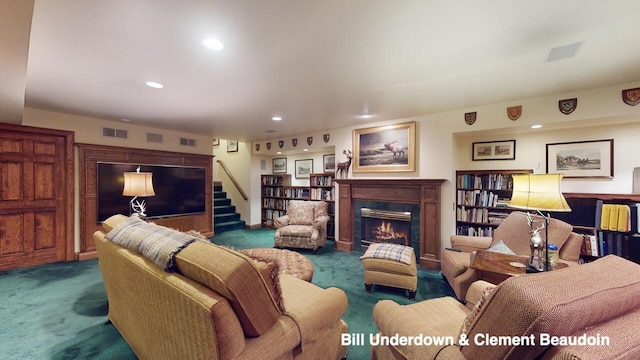 view of carpeted living room