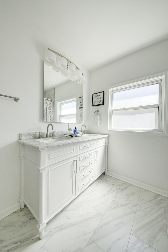 bathroom with vanity