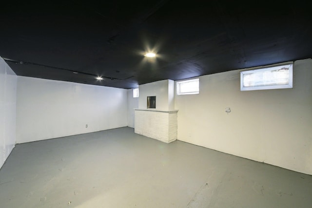 view of basement