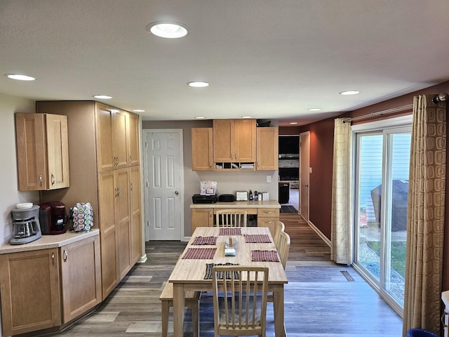 kitchen featuring hardwood / wood-style floors