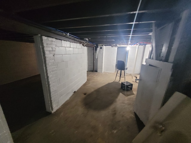 view of basement