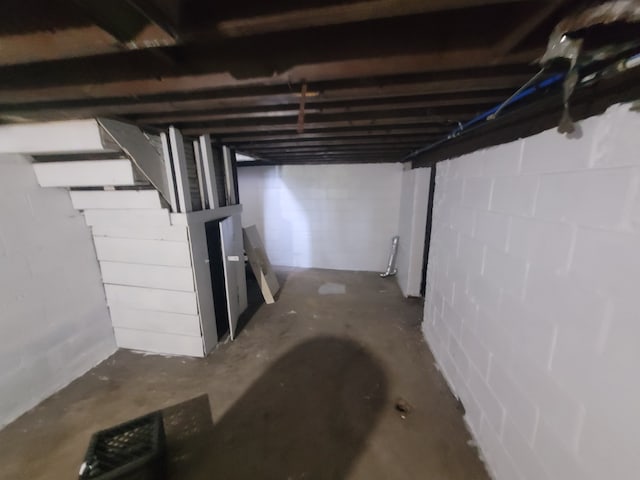 view of basement