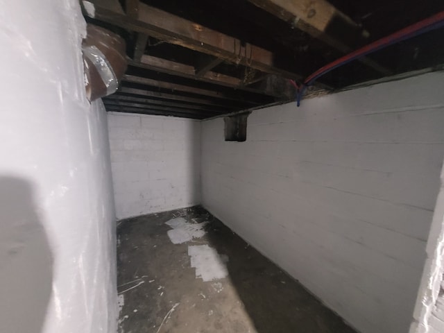 view of basement