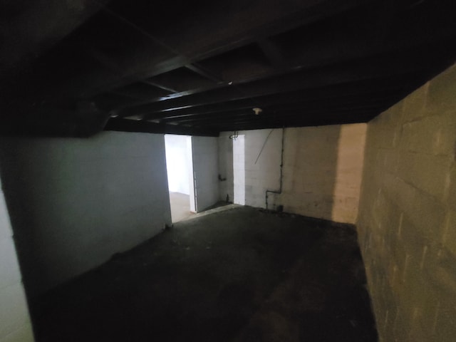 view of basement