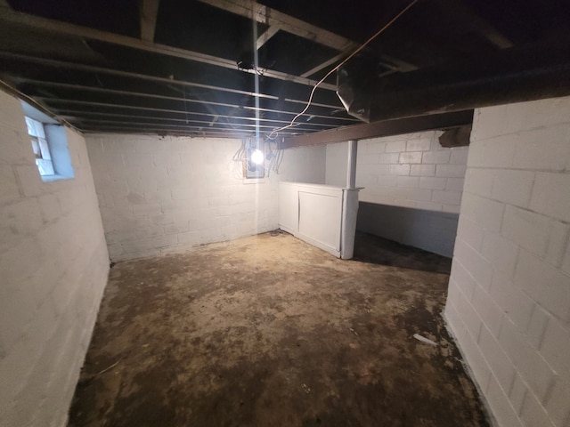 view of basement