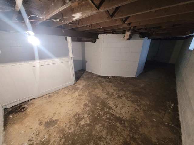 view of basement