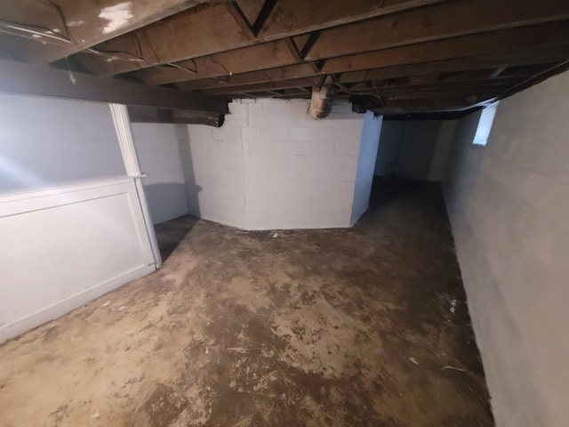 view of basement