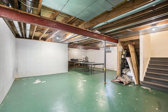 507 Lena Dr, South Haven, MI 49090 - unfinished below grade area featuring stairway