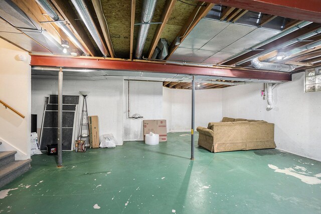 507 Lena Dr, South Haven, MI 49090 - unfinished basement featuring stairs
