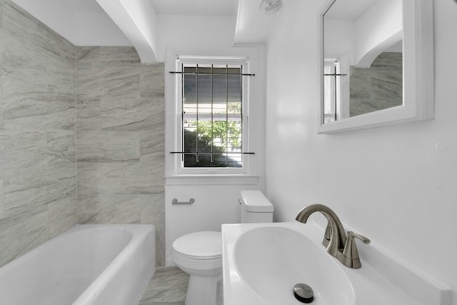 bathroom with toilet and sink