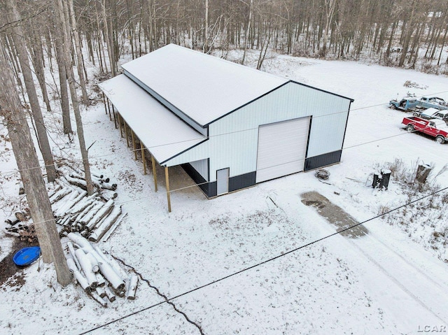 view of snowy aerial view