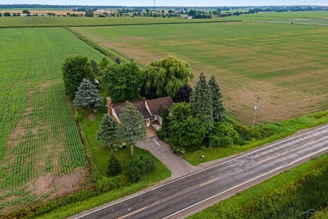 drone / aerial view with a rural view