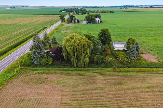 bird's eye view featuring a rural view