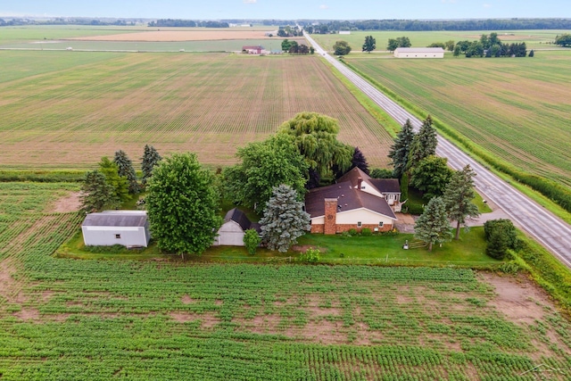 aerial view featuring a rural view