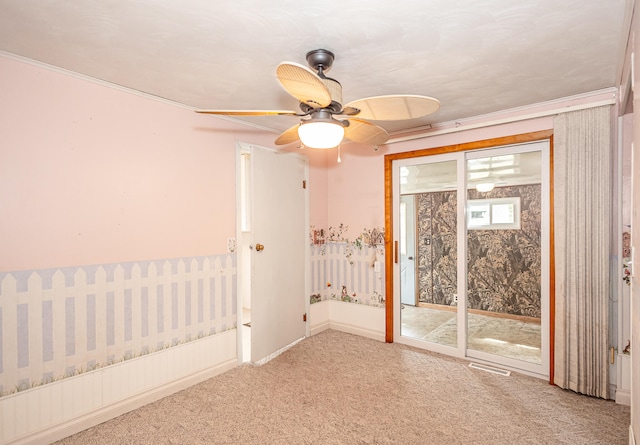 482 Swan Ln, Coldwater, MI 49036 - carpeted spare room featuring ceiling fan