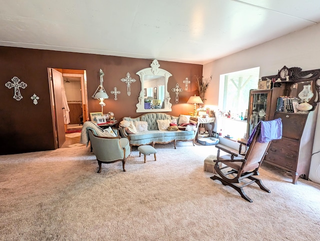 view of carpeted living room