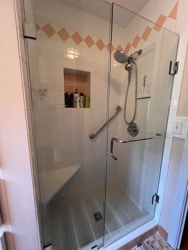 bathroom with an enclosed shower