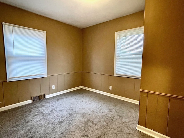 view of carpeted spare room