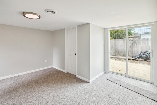 view of carpeted empty room