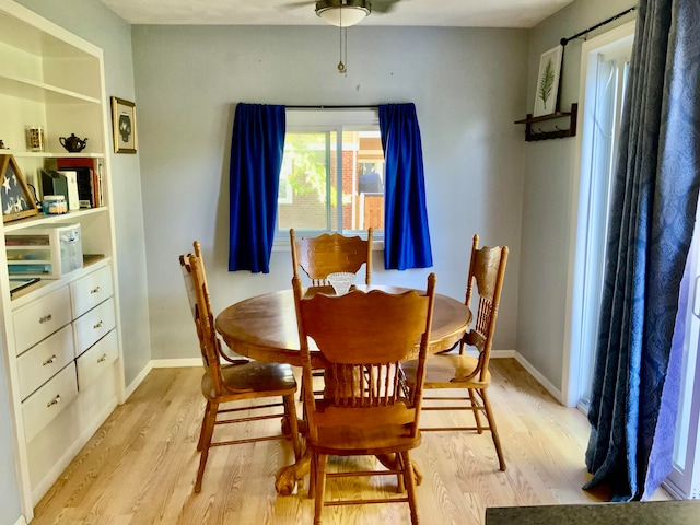 dining room featuring light hardwood / wood-style flooring