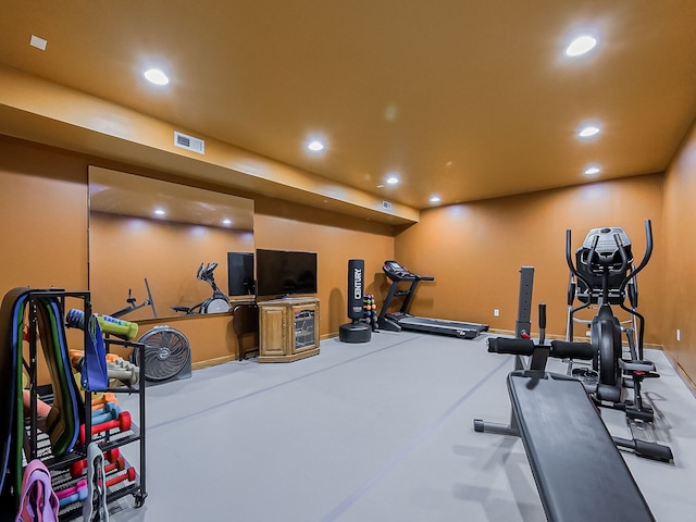 view of workout room