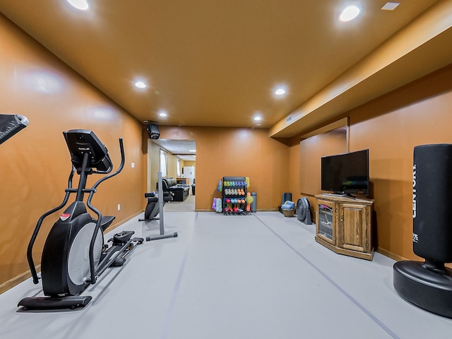 view of workout room