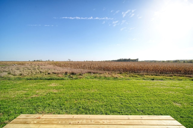 view of yard featuring a rural view