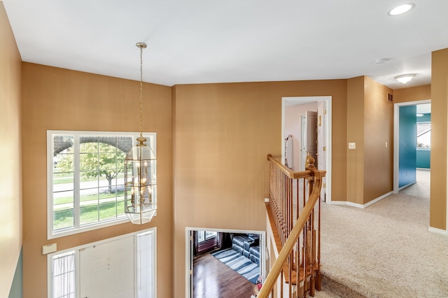 interior space featuring carpet flooring