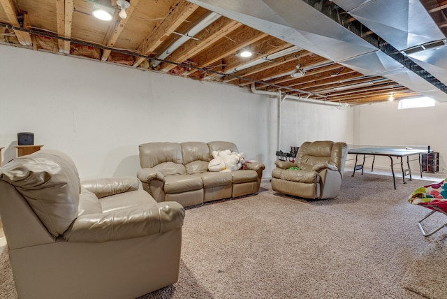 view of carpeted living room