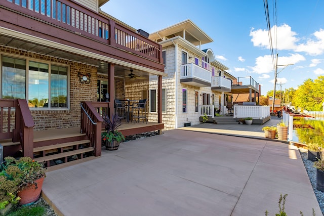 22461 Milner St, Saint Clair Shores, MI 48081 - exterior space with a balcony and ceiling fan