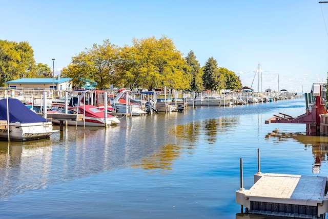 22461 Milner St, Saint Clair Shores, MI 48081 - dock area featuring a water view