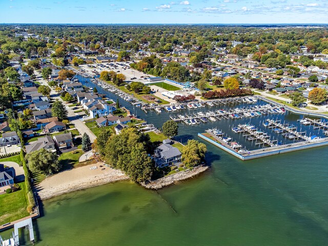 22461 Milner St, Saint Clair Shores, MI 48081 - drone / aerial view featuring a water view