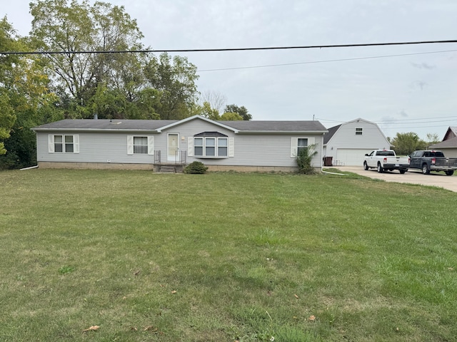 view of front of house with a front yard