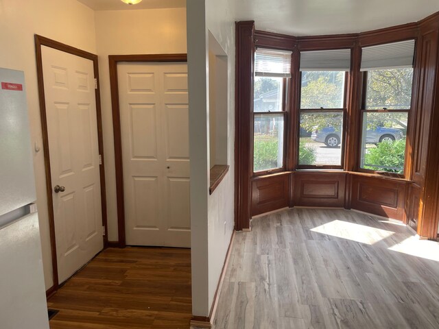 interior space featuring hardwood / wood-style flooring