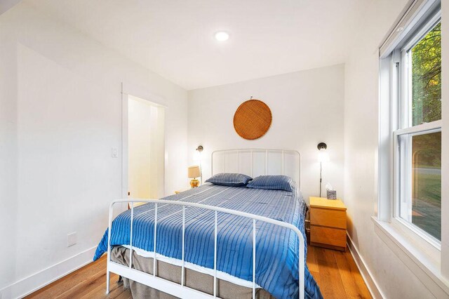 9695 Community Hall Rd, Union Pier, MI 49129 - bedroom featuring wood finished floors, baseboards, and recessed lighting
