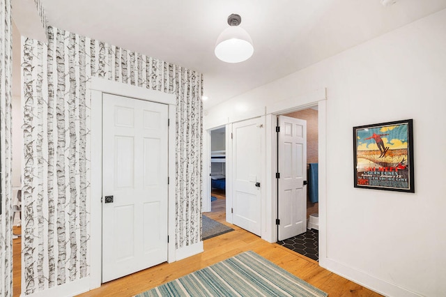 bedroom with hardwood / wood-style floors