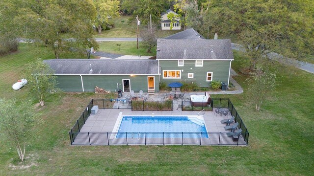 9695 Community Hall Rd, Union Pier, MI 49129 - back of property with a patio area