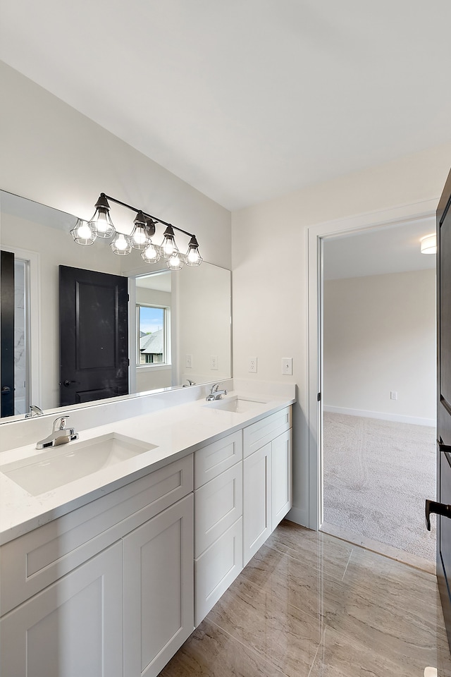 bathroom with vanity