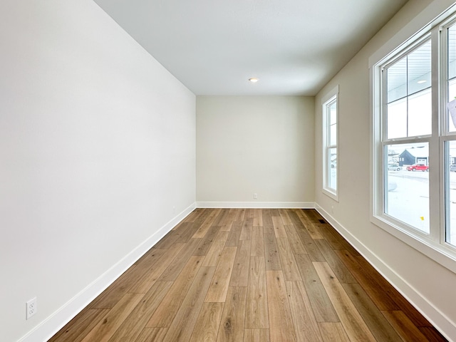 empty room featuring light hardwood / wood-style floors