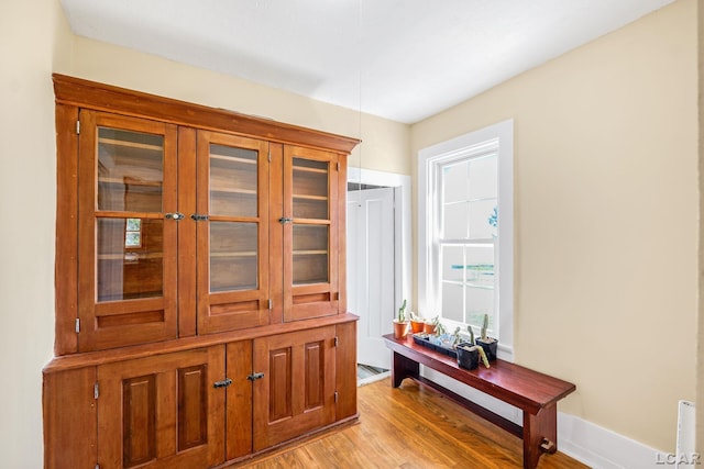 hallway featuring light hardwood / wood-style flooring