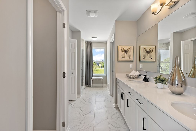 bathroom with vanity