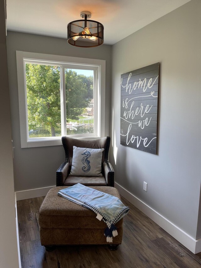 23739 Grandview Ct, Sturgis, MI 49091 - sitting room with baseboards and wood finished floors